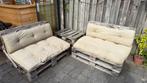Gratis Europallet loungeset, Tuin en Terras, Ophalen, Gebruikt, Hout