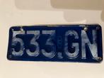 Oude jaren ‘50 Belgische nummerplaat, Motoren, Ophalen of Verzenden