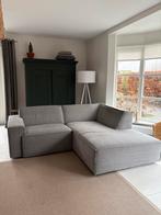 Lichtgrijze elementenbank met hoek, Huis en Inrichting, Ophalen, Gebruikt, Stof, Landelijk, Scandinavisch