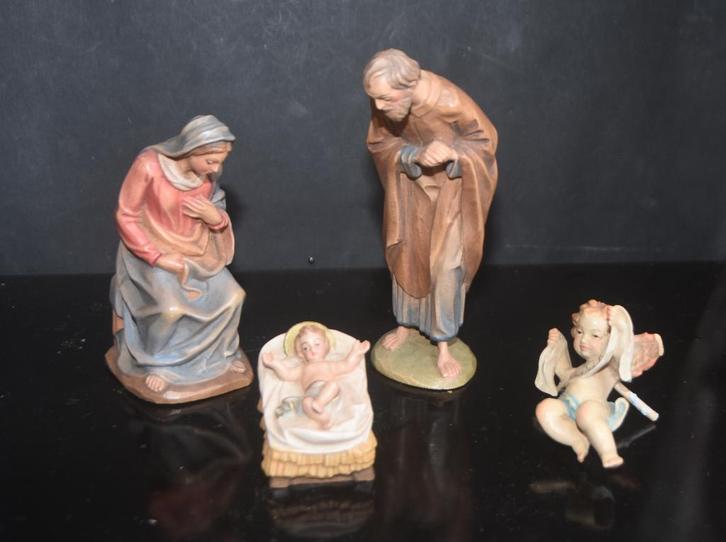 Kerstgroep Jozef Maria kindeke Jezus Engel Karl Kuolt, Verzamelen, Religie, Zo goed als nieuw, Beeld(je), Ophalen of Verzenden