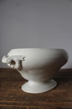 Oude brocante terrine ovaal off white Boch *Pronck & Praal*, Ophalen of Verzenden