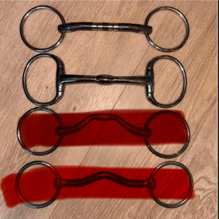 2 x Stang bit - maat 12,5 | Fager en Qualcraft, Dieren en Toebehoren, Paarden en Pony's | Hoofdstellen en Tuigage, Dressuur, Ophalen of Verzenden