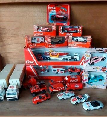 VERZAMELING COCA COLA AUTOOTJE-VRACHTWAGEN-HELIKOPTER enz  beschikbaar voor biedingen