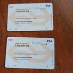 Dag trein vrij reizen kaartjes, Tickets en Kaartjes, Trein, Bus en Vliegtuig, Twee personen, Trein, Algemeen kaartje