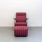 1x Leolux Scylla rood gestreept hoge rug + hocker, Niet ingevuld, Niet ingevuld, Ophalen of Verzenden, Zo goed als nieuw