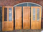 7 massief eiken binnendeuren, Doe-het-zelf en Verbouw, Glas, 80 tot 100 cm, Gebruikt, Ophalen