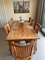 Tafelset - 7 personen - Teak - The Anteak Collection, Ophalen, Gebruikt, Teakhout, 200 cm of meer