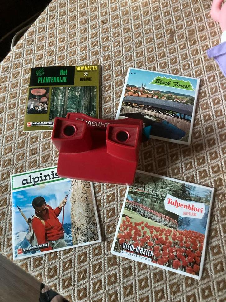 Vintage View-Master met 4 sets schijven, samen 40 euro., Antiek en Kunst, Antiek | Speelgoed, Ophalen of Verzenden