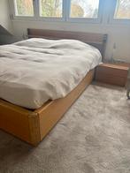 Auping Spiraal Bed met Fineer Hout, Huis en Inrichting, Slaapkamer | Bedden, Ophalen, Bruin, Vintage, Tweepersoons