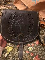 Marokaanse leren tas, Sieraden, Tassen en Uiterlijk, Ophalen of Verzenden, Nieuw, Zwart