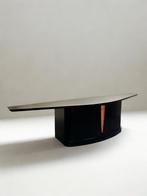 XL Vintage Zwart Postmodern Art Deco Dressoir met wortelhout, Ophalen of Verzenden, Zo goed als nieuw, 25 tot 50 cm