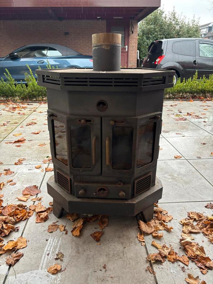 Vintage Kachel/Haard - Potkachel, Huis en Inrichting, Kachels, Gebruikt, Vrijstaand, Potkachel, Hout, Ophalen