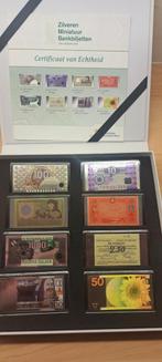 Zilveren miniatuur bankbiljetten, Ophalen of Verzenden, 10 gulden