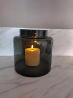 Grote vaas/windlicht., Huis en Inrichting, Woonaccessoires | Vazen, Ophalen, Zwart, Minder dan 50 cm, Glas