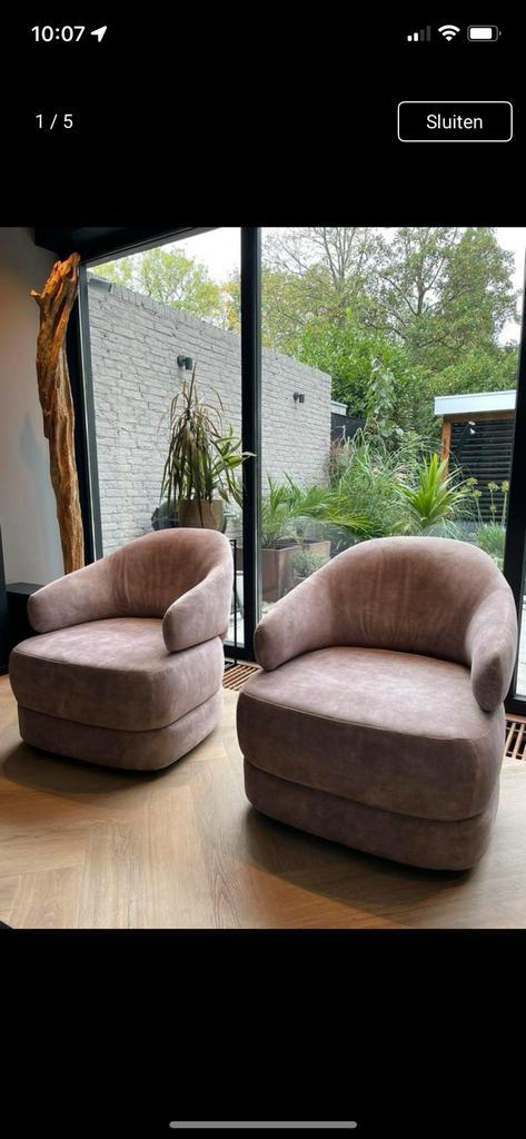 2 x draai fauteuils ZGAN - DIT WEEKEND OPHALEN VOOR €500, Huis en Inrichting, Fauteuils, Zo goed als nieuw, 50 tot 75 cm, 75 tot 100 cm