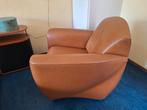 Fauteuil JORI,  design, leer: lipano savanne., Ophalen, Gebruikt, Leer, 50 tot 75 cm