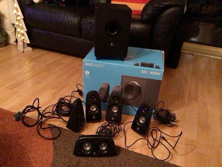 Logitech 6 delig Sound speakerset Z50💥GoedGELUID OUDenNIEUW, Spelcomputers en Games, Spelcomputers | Sony PlayStation 2, Zo goed als nieuw