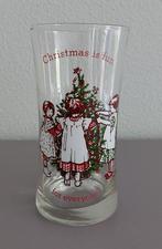 HOLLY HOBBIE glas melkglas frisdrank glas  KERST, Ophalen of Verzenden, Zo goed als nieuw, Frisdrankglas