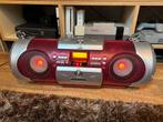 JVC RV-B550RD Rood in zéér nette staat, met schouderband/AB, Ophalen, Zo goed als nieuw, Radio, Met cd-speler