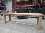Steiger hout eettafel handmade Tafel 250 lang bij 50  breed, Huis en Inrichting, Tafels | Eettafels, Gebruikt, Verzenden, 200 cm of meer