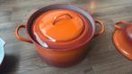 Oranje Emaille Soeppan met Deksel, Ophalen, Gebruikt, Overige materialen, Kookpan of Snelkookpan