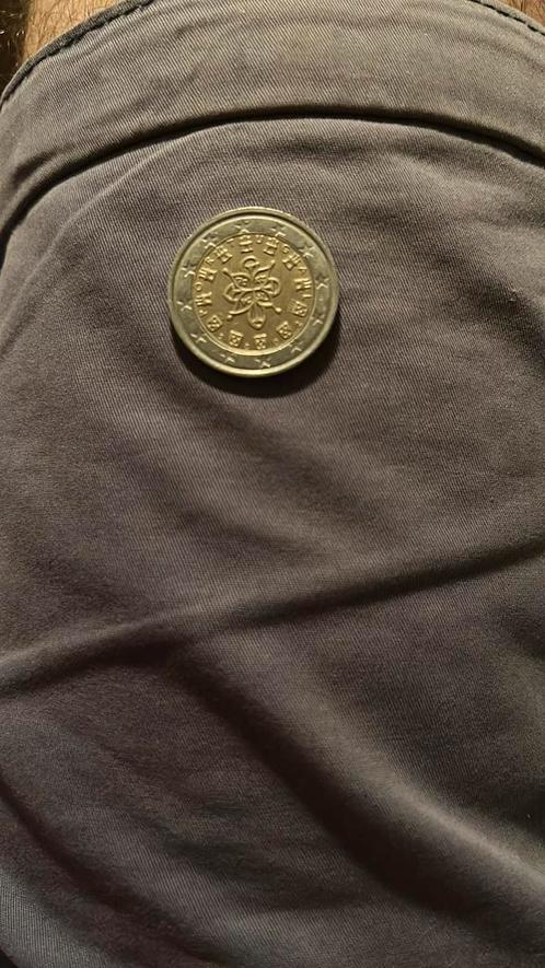 Zeldzame 2 Euro Portugal 2002 met muntfout, Postzegels en Munten, Munten | Europa | Euromunten, 2 euro, Portugal, Ophalen of Verzenden