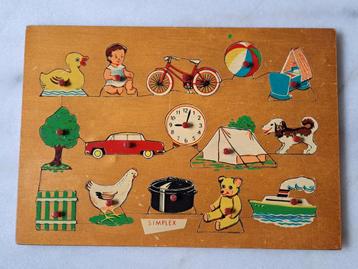 Simplex oud retro houten dopjes puzzel - jaren 60/70
 beschikbaar voor biedingen