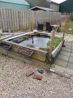 Gratis vijver inclusief fontein en kooi vissen, Tuin en Terras, Vijvers, Ophalen of Verzenden, Gebruikt