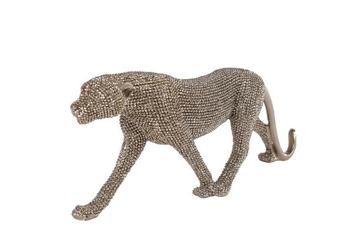 Gouden Panter Sculptuur - Stijlvol Decoratie Object, Verzamelen, Beelden en Beeldjes, Nieuw, Ophalen of Verzenden