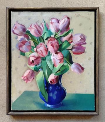 ==Raoul Martinez 1876 - 1974==tulpen in vaas == beschikbaar voor biedingen