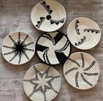 Prachtige berber bohemian Ibiza schalen manden handgemaakt, Ophalen of Verzenden, Nieuw, Rond
