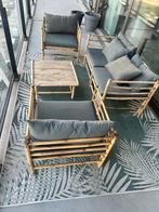 Loungeset / tuinset bamboe, Ophalen, 4 zitplaatsen, Gebruikt, Loungeset
