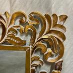 Barokspiegel – Houten lijst goud - 60 x 60 cm -TTM Wonen, Antiek en Kunst, Antiek | Spiegels, 50 tot 100 cm, Minder dan 100 cm