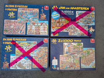 Jan van Haasteren 3x1000 stukjes beschikbaar voor biedingen