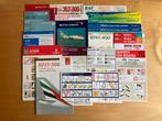 118 Airline Safety Cards: zie beschrijving, Ophalen of Verzenden, Gebruikt, Kaart, Foto of Prent