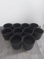 10 Zwarte Stenen Bloempotten helemaal nieuw, Tuin en Terras, Bloempotten, Ophalen, Steen, Rond, Tuin