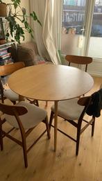 Ronde eettafel eik Fonq diameter 105, Huis en Inrichting, Ophalen, Gebruikt, Vier personen, 100 tot 150 cm