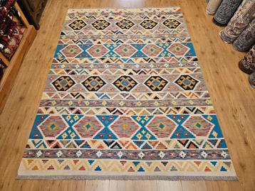 Handgeweven oosterse wollen kelim 251x173 beschikbaar voor biedingen