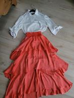 Super leuke lange laagjes rok ladress mt s m, Overige kleuren, Verzenden, Zo goed als nieuw, Maat 36 (S)