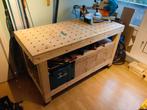 Houten MFT werkbank met 10 lades, Doe-het-zelf en Verbouw, Werkbanken, Ophalen, Zo goed als nieuw, 170 cm of meer