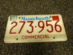 Kentekenplaat licenseplate Massachusetts Commercial 1 USA, Verzenden, Gebruikt, Auto's