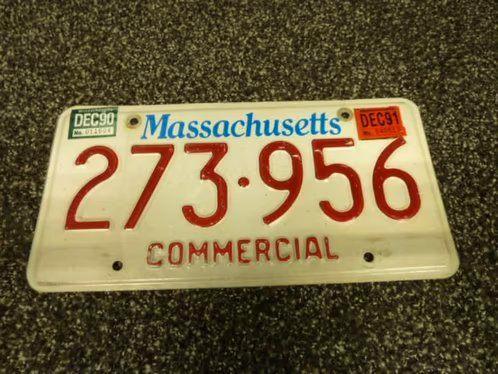 Kentekenplaat licenseplate Massachusetts Commercial 1 USA, Verzamelen, Automerken, Motoren en Formule 1, Gebruikt, Auto's, Verzenden