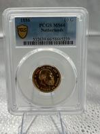 Zeldzame 10 Gulden 1886 PCGS MS66 - Topkwaliteit!, Koning Willem III, Losse munt, 10 gulden, Goud