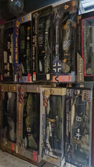  21st century toys  vliegtuigen 9x  ww2  1/18 te koop beschikbaar voor biedingen