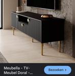 Meubella zwart goud tv meubel. Als nieuw, Ophalen, 150 tot 200 cm, Zo goed als nieuw, Minder dan 100 cm