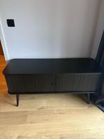 Zuiver Barbier Dressoir Zwart / TV / Media kast, Huis en Inrichting, Kasten | Dressoirs, Ophalen, 100 tot 150 cm, 25 tot 50 cm