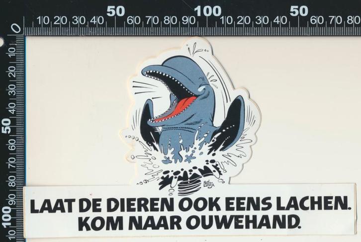 Sticker: Ouwehands Dierenpark - Laat de dieren ook eens..., Verzamelen, Stickers, Zo goed als nieuw, Dier en Natuur, Verzenden