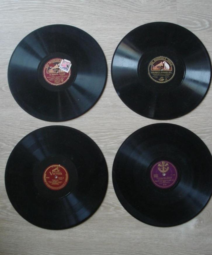 3 Oude bakelieten 78 toerenplaten 30 cm grammofoonplaten Lp, Antiek en Kunst, Curiosa en Brocante, Ophalen of Verzenden