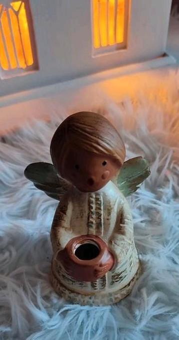 Oude Brocante Kerstengel Aardewerk beschikbaar voor biedingen