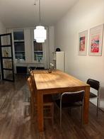 Grote eettafel met vier eetkamerstoelen, Ophalen, Gebruikt, 200 cm of meer, 50 tot 100 cm